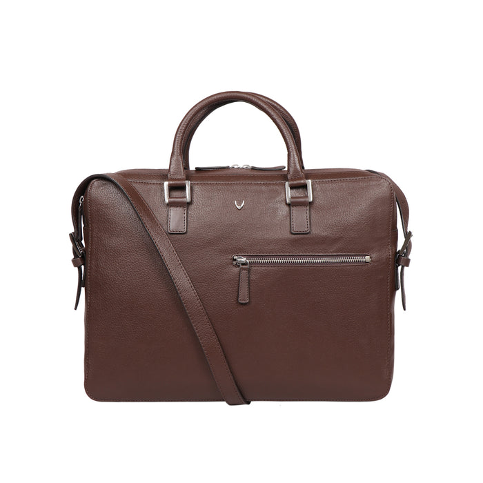 Enzo 01 Brown Leather  Laptop Bag