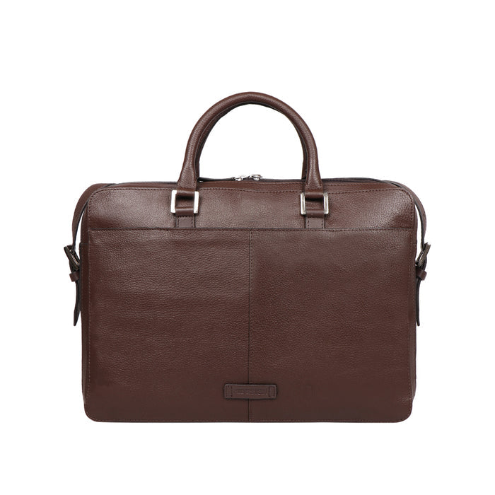 Enzo 01 Brown Leather  Laptop Bag