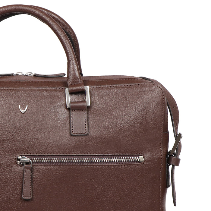 Enzo 01 Brown Leather  Laptop Bag
