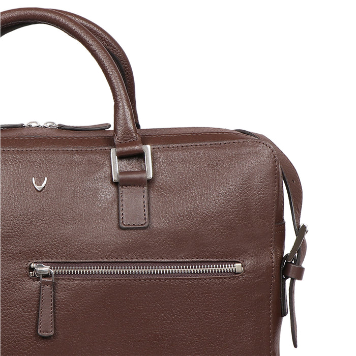 Enzo 01 Brown Leather  Laptop Bag