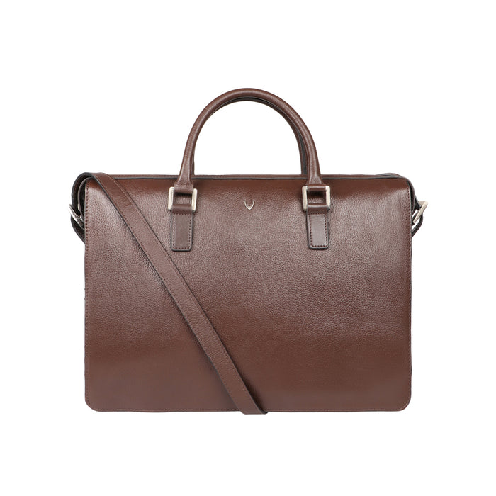 Enzo 02 Brown Leather  Laptop Bag