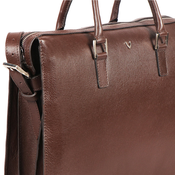 Enzo 02 Brown Leather  Laptop Bag