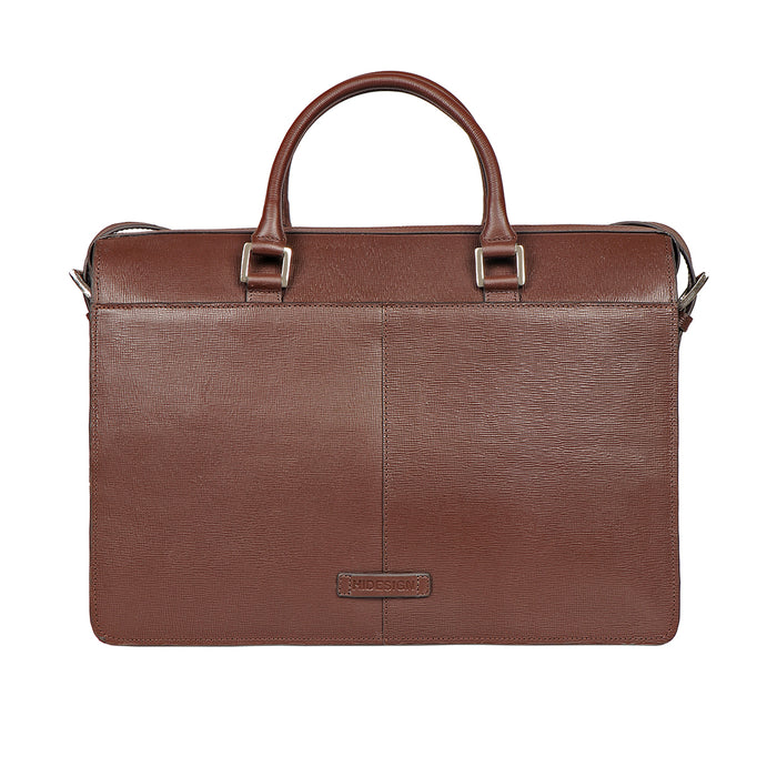Enzo 02 Brown Leather  Laptop Bag