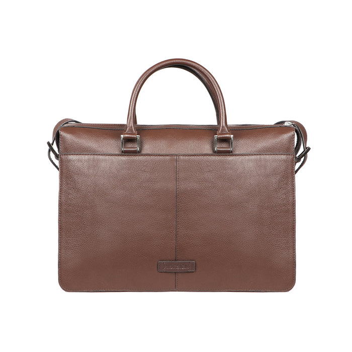 Enzo 02 Brown Leather  Laptop Bag
