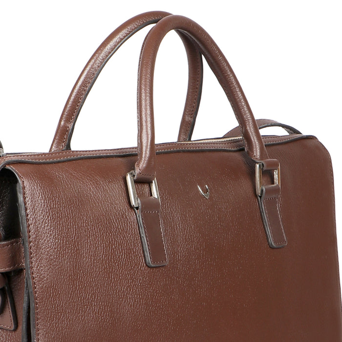 Enzo 02 Brown Leather  Laptop Bag