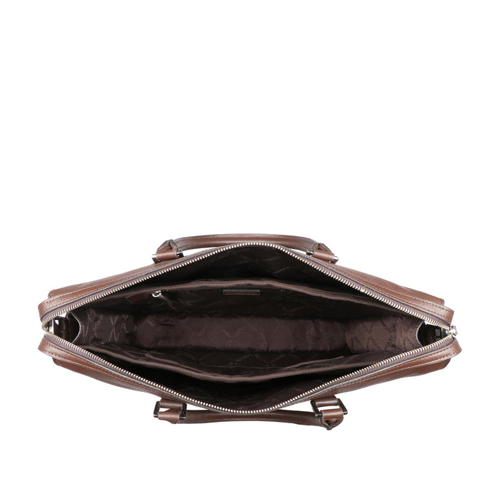 Enzo 02 Brown Leather  Laptop Bag