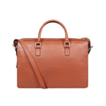 Enzo 02 Tan Leather  Laptop Bag