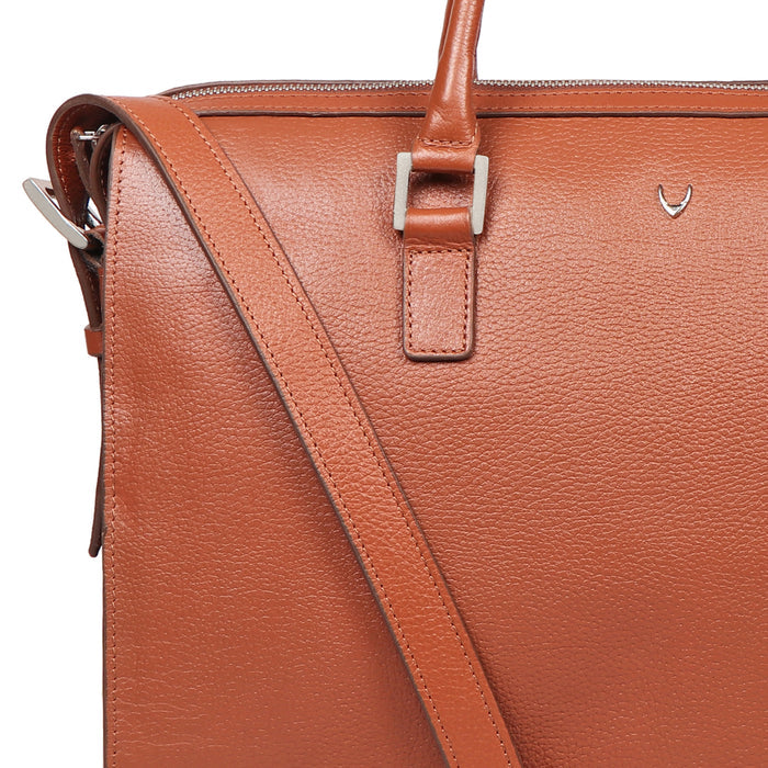 Enzo 02 Tan Leather  Laptop Bag