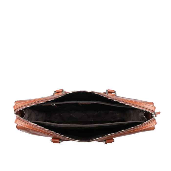 Enzo 02 Tan Leather  Laptop Bag