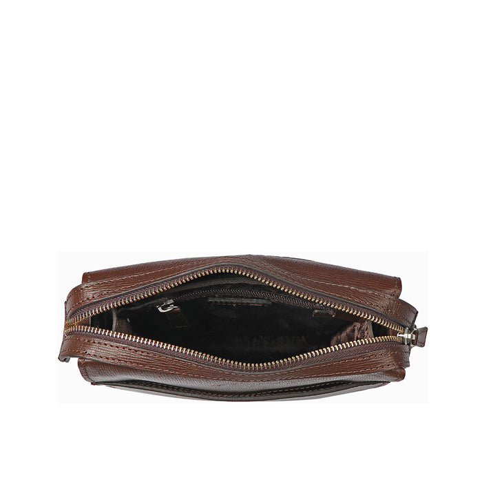 Enzo 03 Brown Leather  Crossbody
