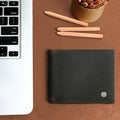 Enzo W1 Black Leather Bi-Fold Wallet