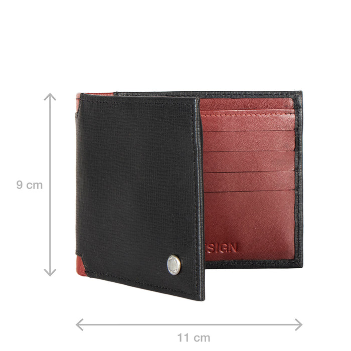 Enzo W1 Black Leather Bi-Fold Wallet