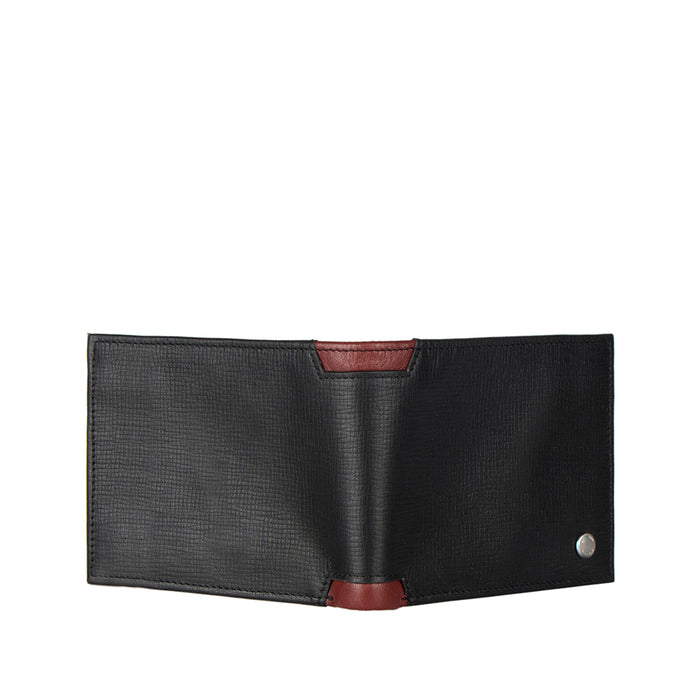 Enzo W1 Black Leather Bi-Fold Wallet