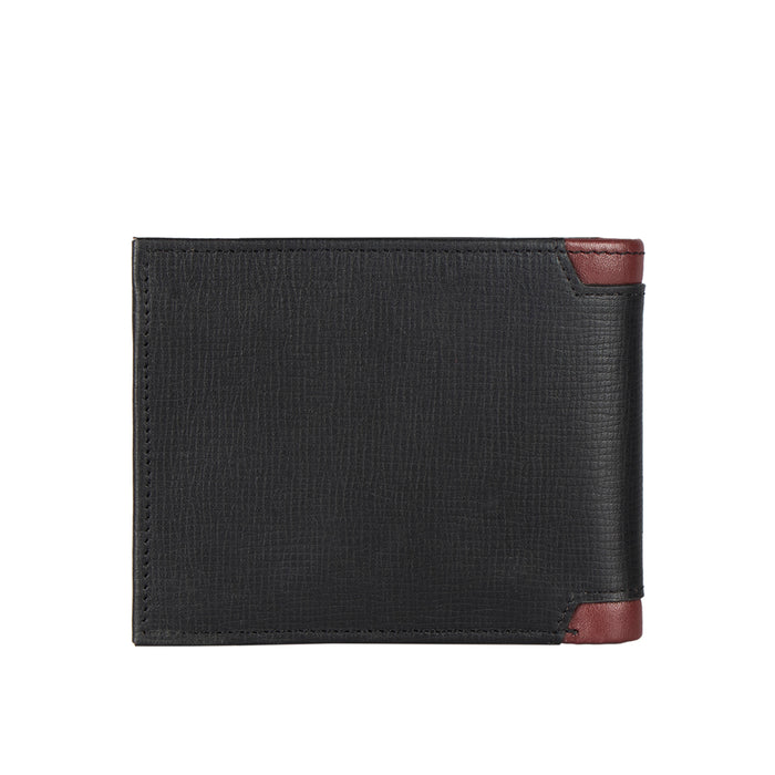 Enzo W1 Black Leather Bi-Fold Wallet