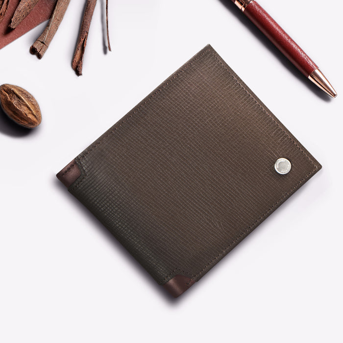 Enzo W1 Brown Leather Bi-Fold Wallet