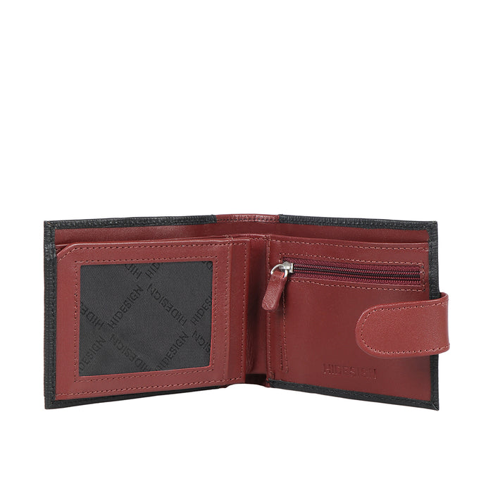 Enzo W2 Black Leather Bi-Fold Wallet