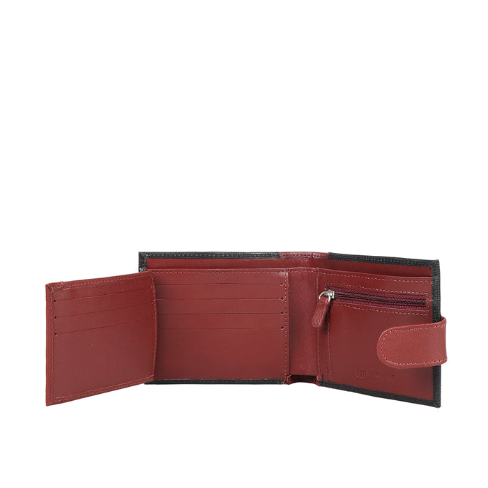 Enzo W2 Black Leather Bi-Fold Wallet