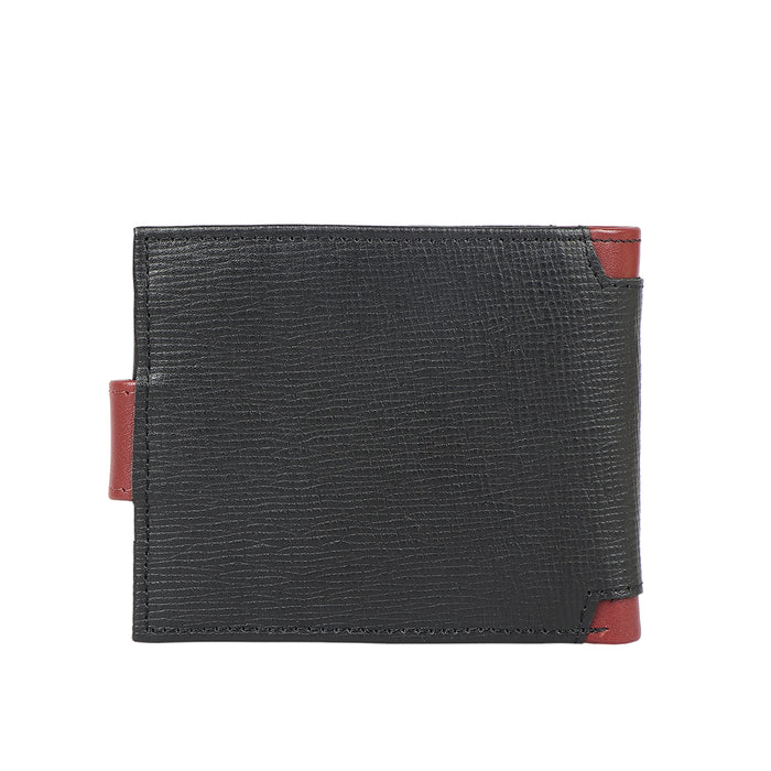 Enzo W2 Black Leather Bi-Fold Wallet