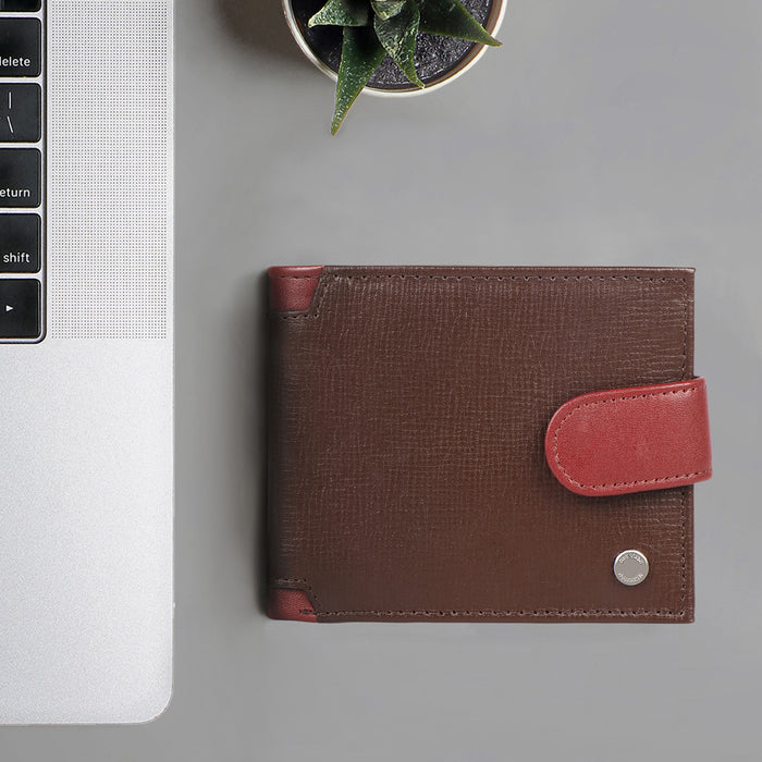 Enzo W2 Brown Leather Bi-Fold Wallet