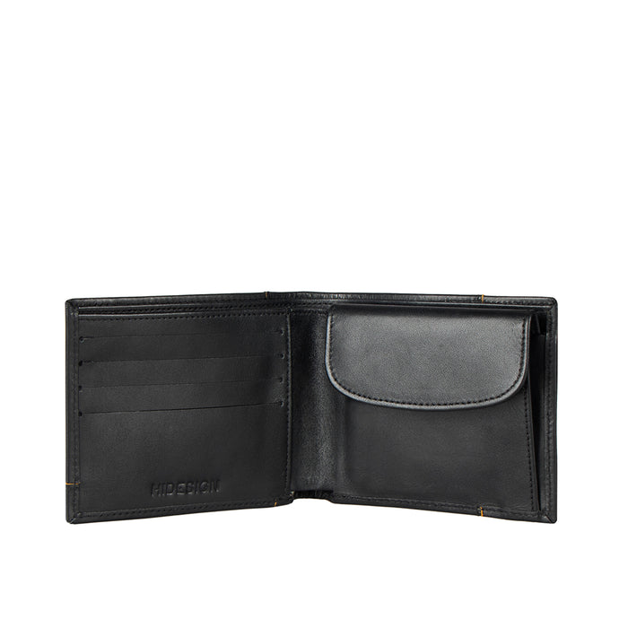 Enzo W4 Black Leather Bi-Fold Wallet