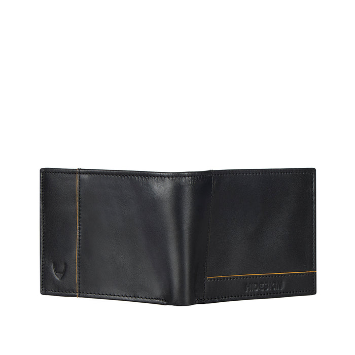 Enzo W4 Black Leather Bi-Fold Wallet