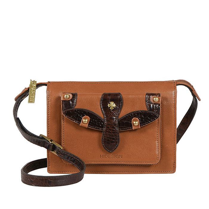 Etta 01 Orange Leather Sling Bag