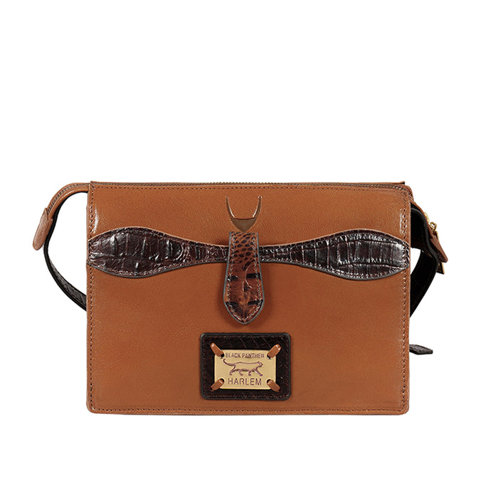 Etta 01 Orange Leather Sling Bag