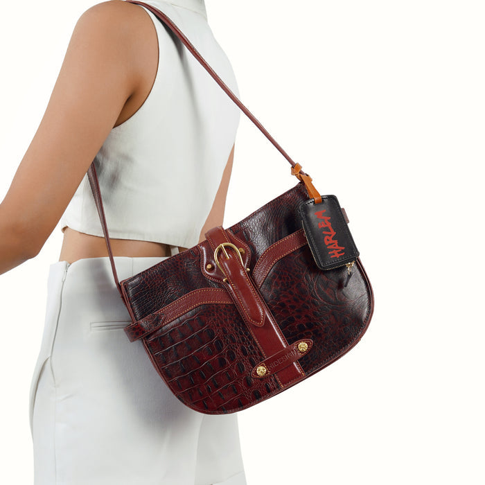 Etta 02 Red Leather Shoulder Bag