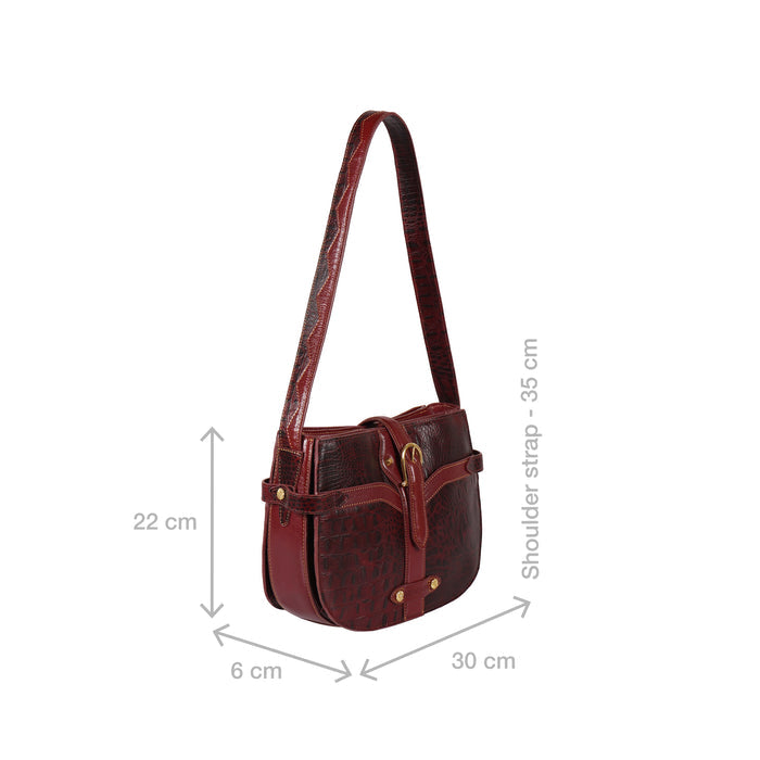 Etta 02 Red Leather Shoulder Bag