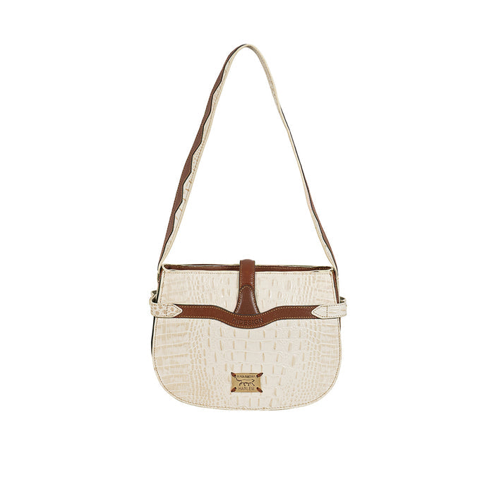Etta 02 White Leather Shoulder Bag