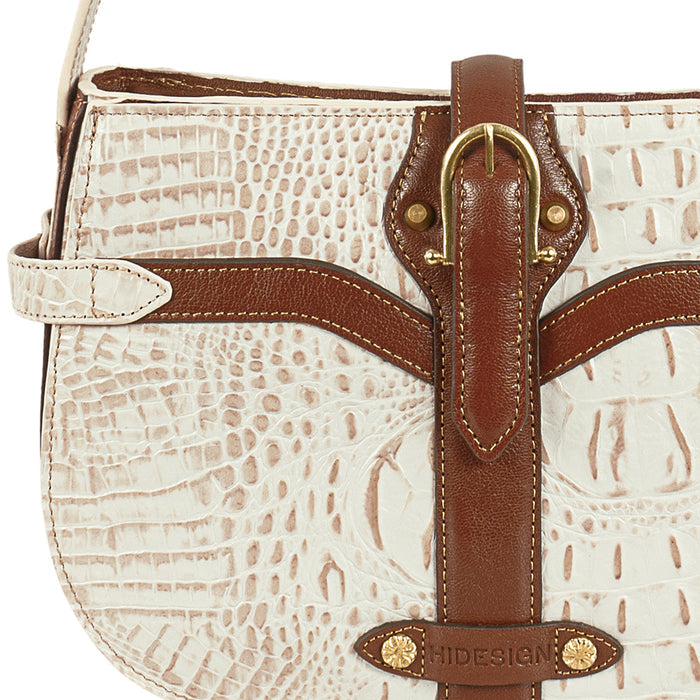 Etta 02 White Leather Shoulder Bag