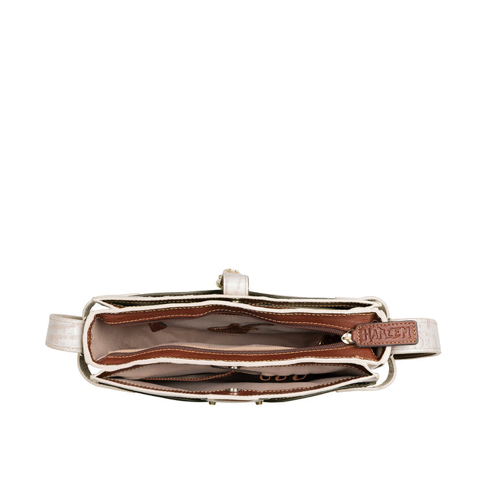 Etta 02 White Leather Shoulder Bag