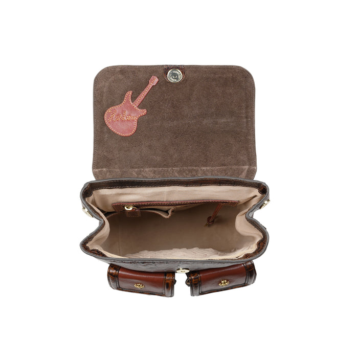 Etta 03 White Leather Backpack