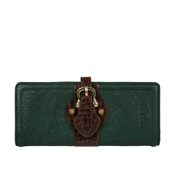 Etta W1 Green Leather Bi-Fold Wallet