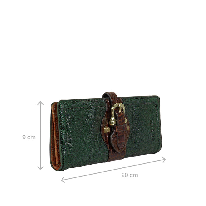 Etta W1 Green Leather Bi-Fold Wallet
