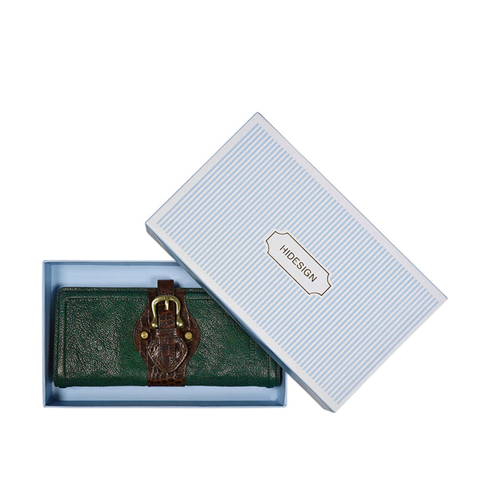 Etta W1 Green Leather Bi-Fold Wallet