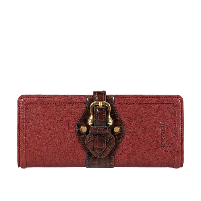 Etta W1 Red Leather Bi-Fold Wallet