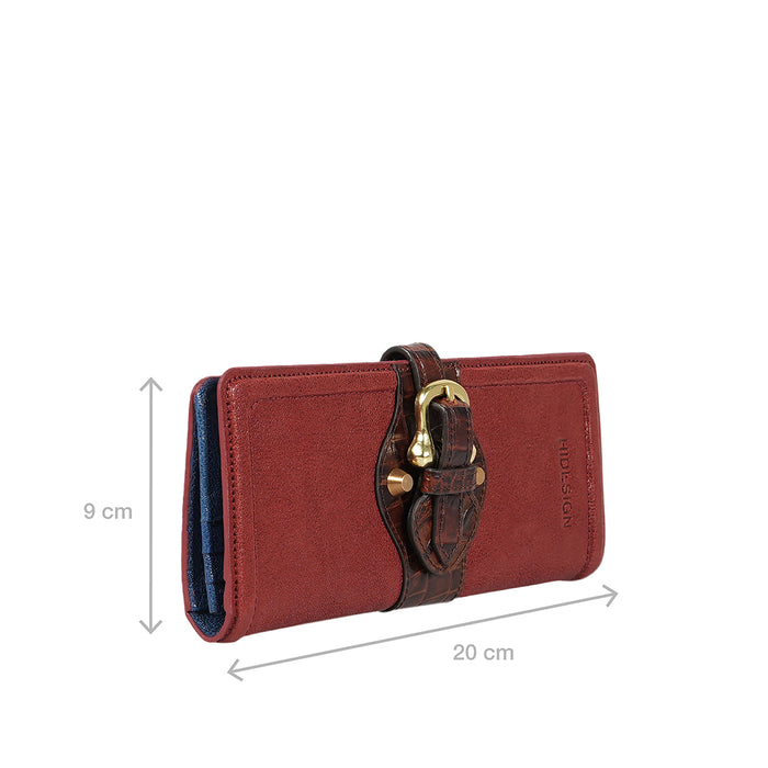 Etta W1 Red Leather Bi-Fold Wallet