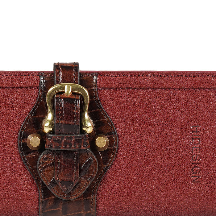 Etta W1 Red Leather Bi-Fold Wallet