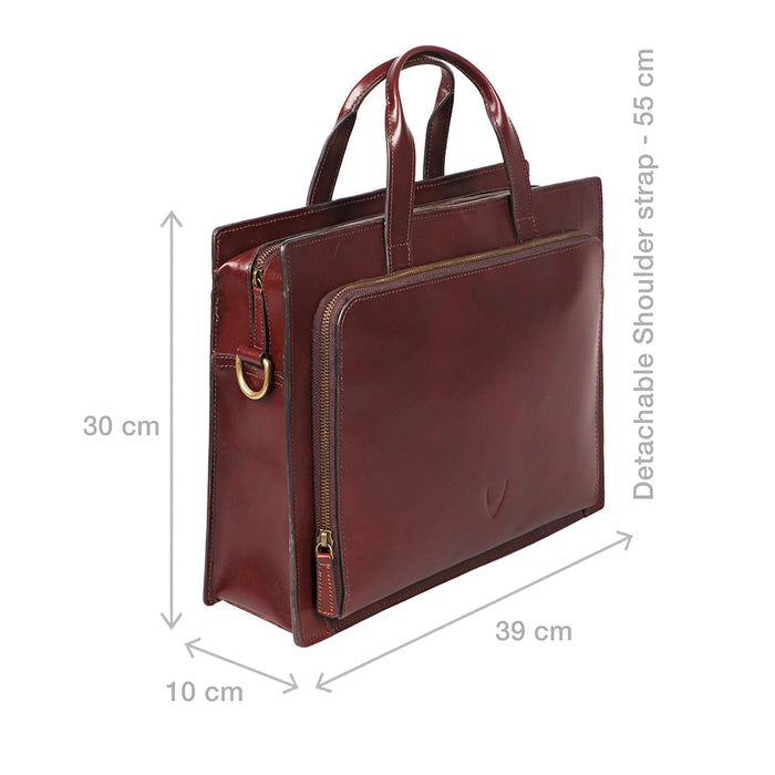 Evolution 02 Brown Leather  Briefcase