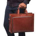 Evolution 02 Tan Leather  Briefcase