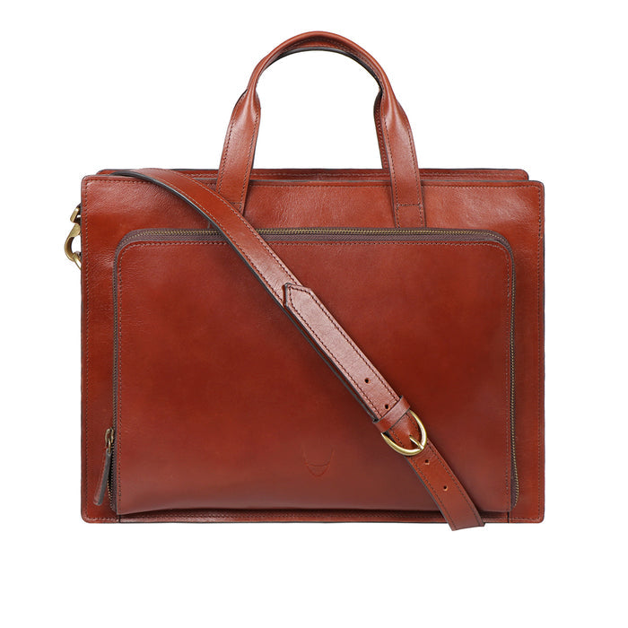 Evolution 02 Tan Leather  Briefcase
