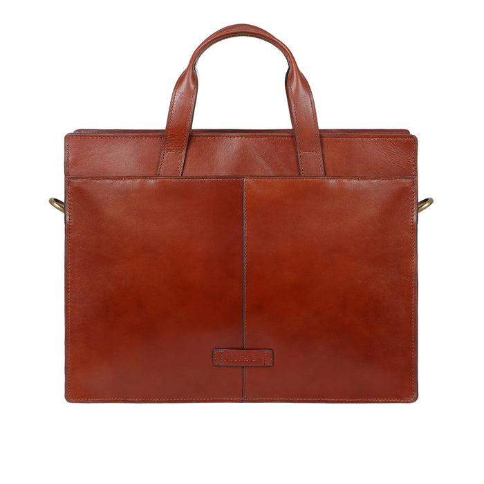 Evolution 02 Tan Leather  Briefcase