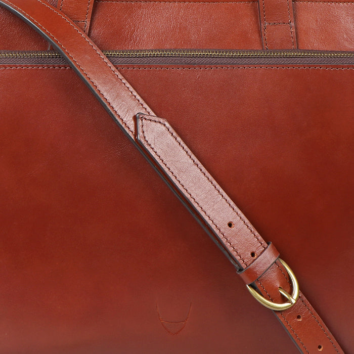 Evolution 02 Tan Leather  Briefcase