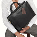 Evolution 03 Black Leather  Briefcase