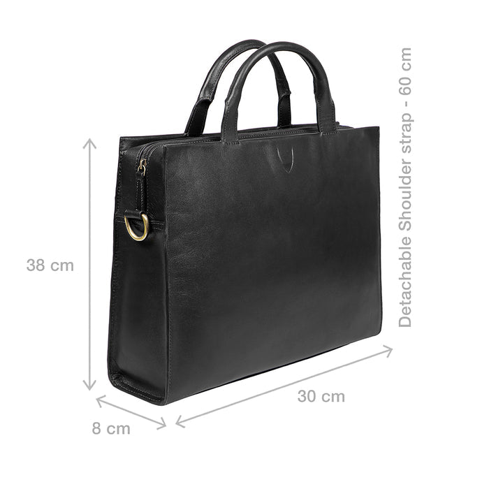Evolution 03 Black Leather  Briefcase