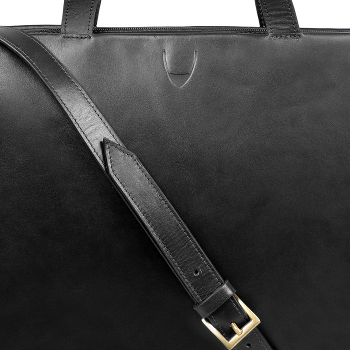 Evolution 03 Black Leather  Briefcase