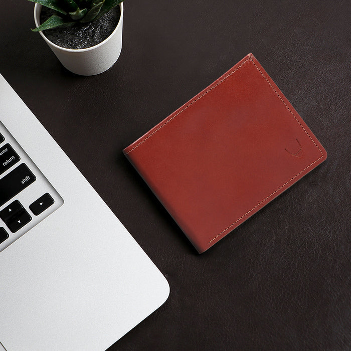 Evolution W1 Tan Leather Bi-Fold Wallet