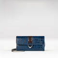 Fanny W1 Blue Leather Sling Wallet