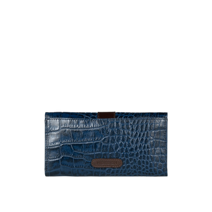 Fanny W1 Blue Leather Sling Wallet
